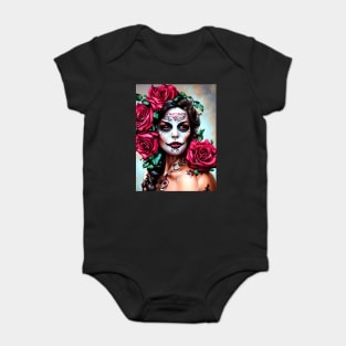 Girl with The Crow Makeup Baby Bodysuit
